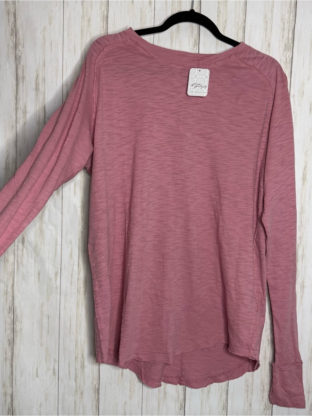 Free People NWT Long Sleeve Dusty Pink Top Small